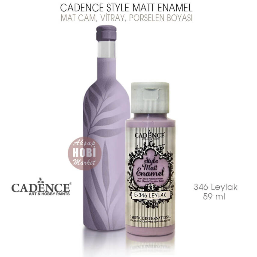 Cadence Style Matt Enamel E-346 Leylak Cam Porselen Boyası 59 ml - 1