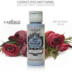 Cadence Style Matt Enamel E-350 Gri Bulut Cam Porselen Boyası 59 ml - Cadence (1)