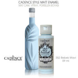 Cadence Style Matt Enamel E-352 Bebek Mavi Cam Porselen Boyası 59 ml - Cadence