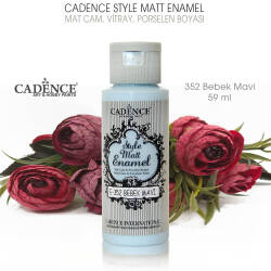 Cadence Style Matt Enamel E-352 Bebek Mavi Cam Porselen Boyası 59 ml - Cadence (1)