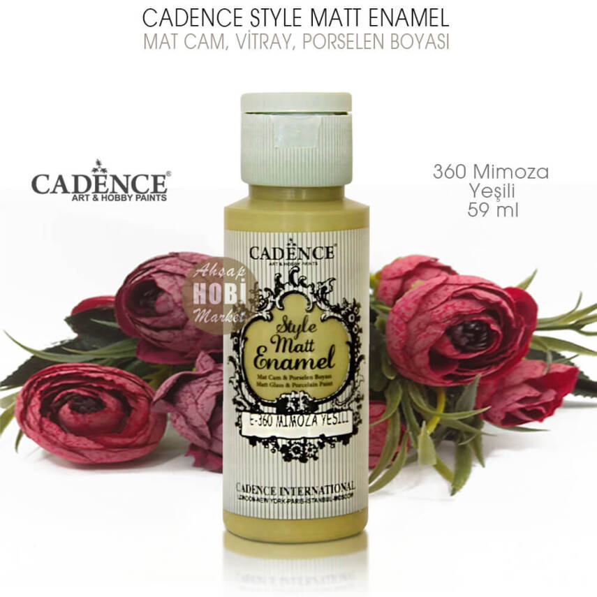 Cadence Style Matt Enamel E-360 Mimoza Cam Porselen Boyası 59 ml - 2