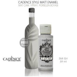 Cadence Style Matt Enamel E-364 Gri Cam Porselen Boyası 59 ml - Cadence