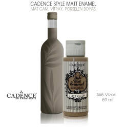 Cadence Style Matt Enamel E-365 Vizon Rengi Cam Porselen Boyası 59 ml - Cadence