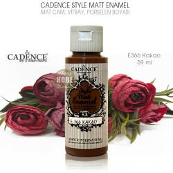 Cadence Style Matt Enamel E-366 Kakao Mat Cam Porselen Boyası 59 ml - Cadence (1)