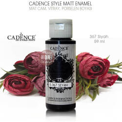 Cadence Style Matt Enamel E-367 Siyah Mat Cam Porselen Boyası 59 ml - Cadence (1)