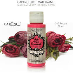 Cadence Style Matt Enamel E-369 Fuşya Mat Cam Porselen Boyası 59 ml - Cadence (1)