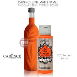 Cadence Style Matt Enamel E-370 Turuncu Mat Cam Porselen Boyası 59 ml - Cadence