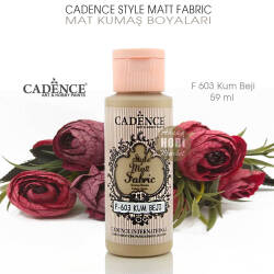 Cadence Style Matt Fabric F-603 Kum Beji Mat Kumaş Boyası (59 ml) - Cadence (1)