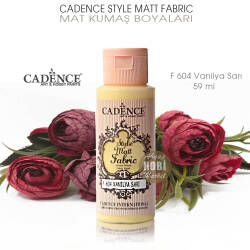 Cadence Style Matt Fabric F-604 Vanilya Sarı Mat Kumaş Boyası 59 ml - Cadence (1)