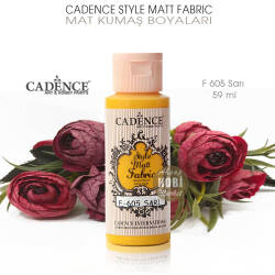 Cadence Style Matt Fabric F-605 Sarı Mat Kumaş Boyası 59 ml - Cadence (1)
