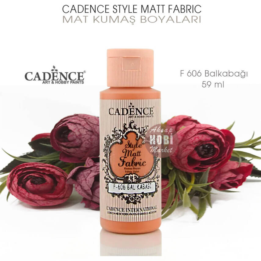 Cadence Style Matt Fabric F-606 Balkabağı Mat Kumaş Boyası 59 ml - 2