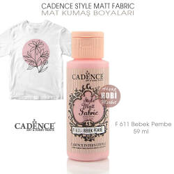 Cadence Style Matt Fabric F-611 Bebek Pembe Mat Kumaş Boyası 59 ml - Cadence