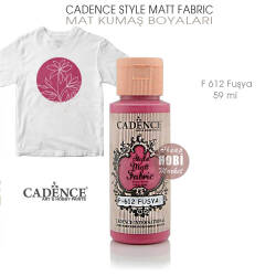 Cadence Style Matt Fabric F-612 Fuşya Mat Kumaş Boyası 59 ml - Cadence