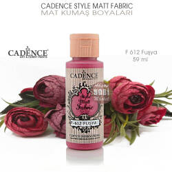 Cadence Style Matt Fabric F-612 Fuşya Mat Kumaş Boyası 59 ml - Cadence (1)