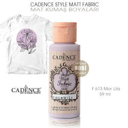 Cadence Style Matt Fabric F-613 Mor Lila Mat Kumaş Boyası 59 ml - Cadence