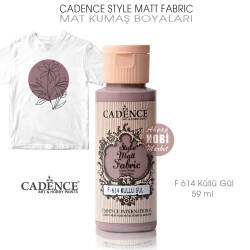 Cadence Style Matt Fabric F-614 Küllü Gül Mat Kumaş Boyası 59 ml - Cadence
