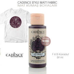 Cadence Style Matt Fabric F-615 Karadut Mat Kumaş Boyası 59 ml - Cadence