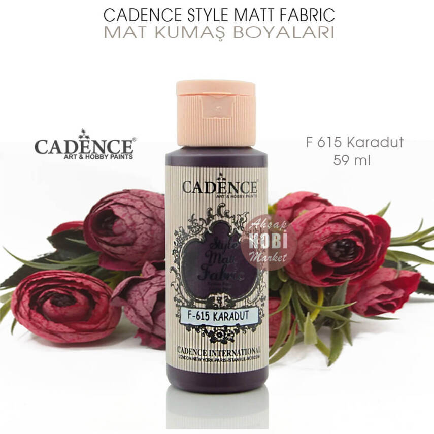 Cadence Style Matt Fabric F-615 Karadut Mat Kumaş Boyası 59 ml - 2