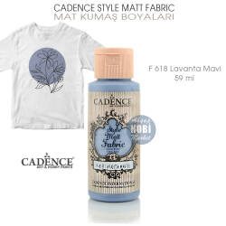 Cadence Style Matt Fabric F-618 Lavanta Mavi Mat Kumaş Boyası 59 ml - Cadence