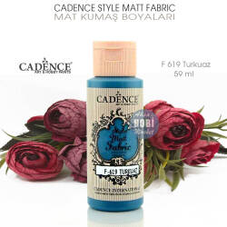 Cadence Style Matt Fabric F-619 Turkuaz Mat Kumaş Boyası 59 ml - Cadence (1)