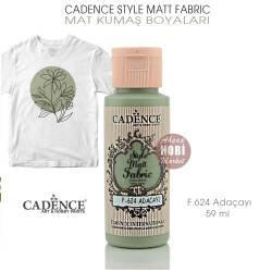 Cadence Style Matt Fabric F-624 Adaçayı Mat Kumaş Boyası 59 ml - Cadence