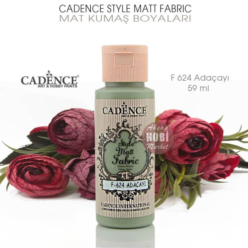 Cadence Style Matt Fabric F-624 Adaçayı Mat Kumaş Boyası 59 ml - 2