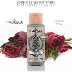 Cadence Style Matt Fabric F-629 Gri Mat Kumaş Boyası 59 ml - Cadence (1)
