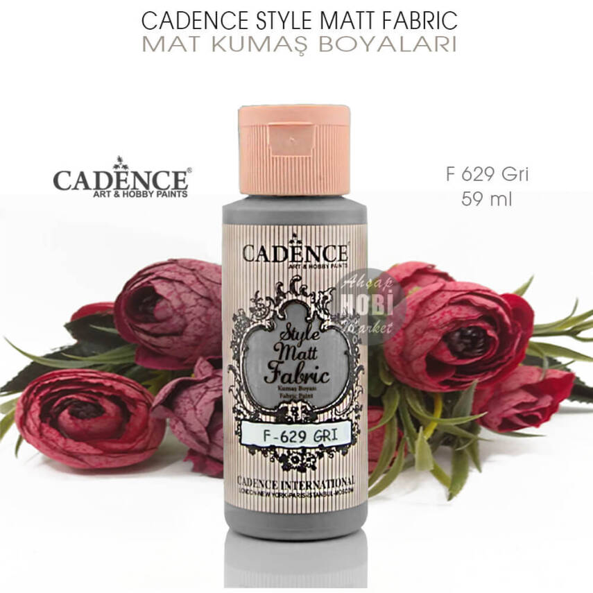 Cadence Style Matt Fabric F-629 Gri Mat Kumaş Boyası 59 ml - 2