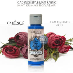 Cadence Style Matt Fabric F-631 Royal Mavi Mat Kumaş Boyası 59 ml - Cadence (1)