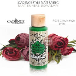 Cadence Style Matt Fabric F-632 Çimen Yeşili Mat Kumaş Boyası 59 ml - Cadence (1)
