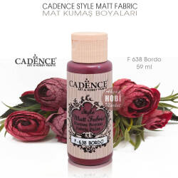 Cadence Style Matt Fabric F-638 Bordo Mat Kumaş Boyası 59 ml - Cadence (1)