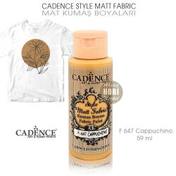 Cadence Style Matt Fabric F-647 Cappuchino Mat Kumaş Boyası 59 ml - Cadence