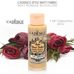 Cadence Style Matt Fabric F-647 Cappuchino Mat Kumaş Boyası 59 ml - Cadence (1)