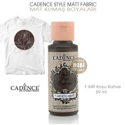 Cadence Style Matt Fabric F-649 Koyu Kahve Mat Kumaş Boyası 59 ml - Cadence