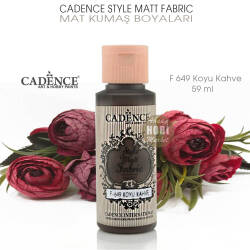 Cadence Style Matt Fabric F-649 Koyu Kahve Mat Kumaş Boyası 59 ml - Cadence (1)
