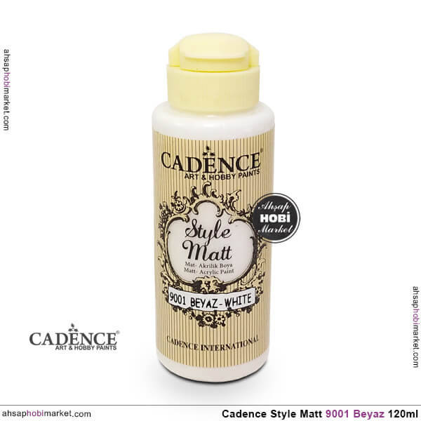 Cadence Style Matt s9001 Beyaz Akrilik Boya 120ml - 1