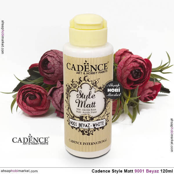 Cadence Style Matt s9001 Beyaz Akrilik Boya 120ml - 2