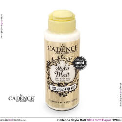 Cadence Style Matt s9002 Soft Beyaz Akrilik Boya 120ml - Cadence