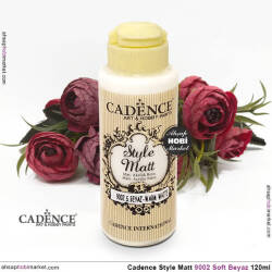 Cadence Style Matt s9002 Soft Beyaz Akrilik Boya 120ml - Cadence (1)