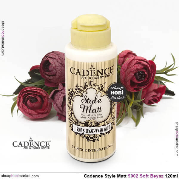 Cadence Style Matt s9002 Soft Beyaz Akrilik Boya 120ml - 2