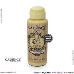 Cadence Style Matt s9008 Vanilya Sarı Akrilik Boya 120ml - Cadence