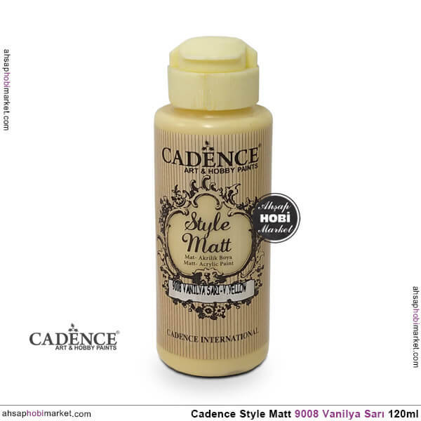 Cadence Style Matt s9008 Vanilya Sarı Akrilik Boya 120ml - 1