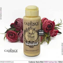 Cadence Style Matt s9008 Vanilya Sarı Akrilik Boya 120ml - Cadence (1)