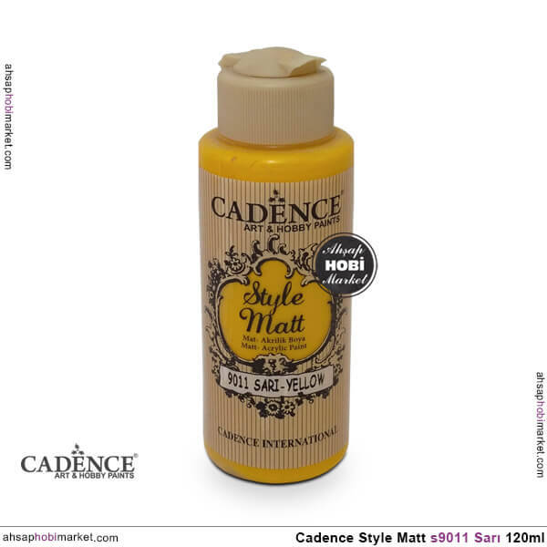 Cadence Style Matt s9011 Sarı Renkli Akrilik Boya 120ml - 1