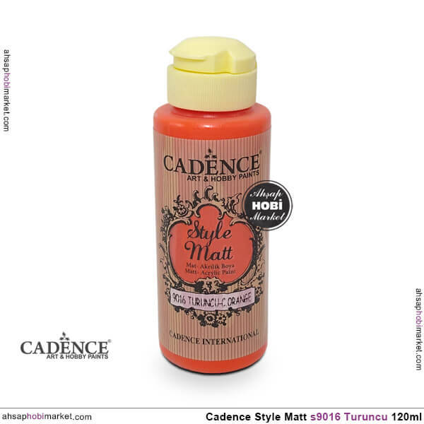 Cadence Style Matt s9016 Turuncu Renkli Akrilik Boya 120ml - 1