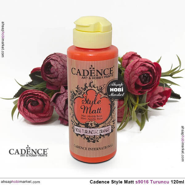 Cadence Style Matt s9016 Turuncu Renkli Akrilik Boya 120ml - 2