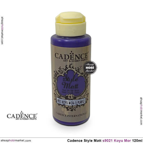 Cadence Style Matt s9021 Koyu Mor Akrilik Boya 120ml - 1