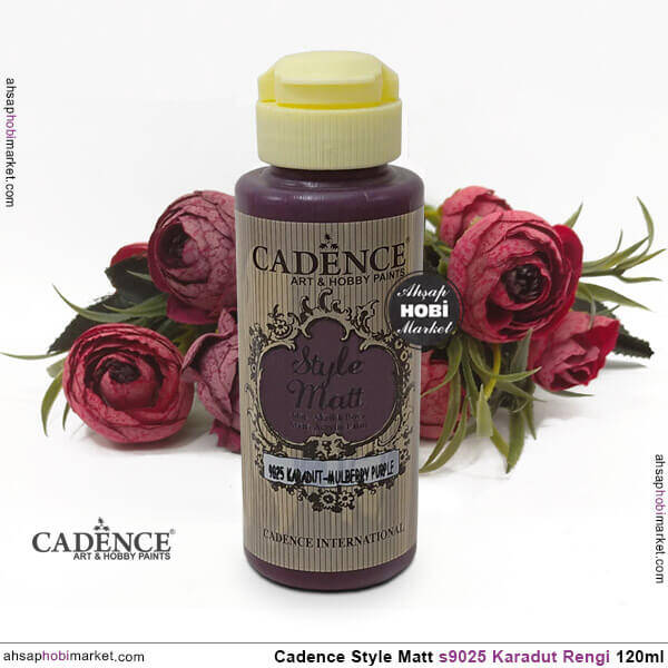 Cadence Style Matt s9025 Karadut Akrilik Boya 120ml - 2