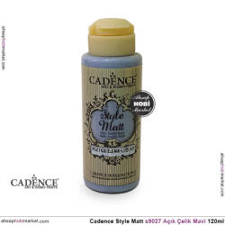 Cadence Style Matt s9027 Açık Çelik Mavi Akrilik Boya 120ml - Cadence
