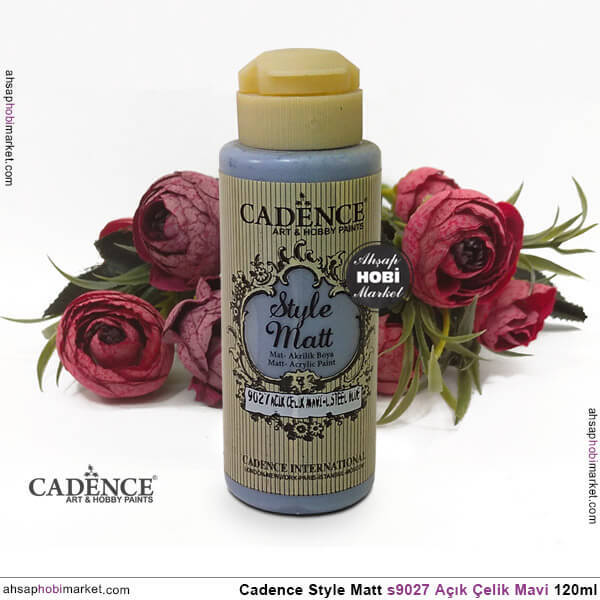 Cadence Style Matt s9027 Açık Çelik Mavi Akrilik Boya 120ml - 2